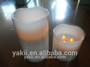 3 Light Huge Size Flameless LED wax Candle  CA8108
