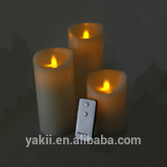 LED Dancing Wick Wax Candle With Remote Control CA8118R