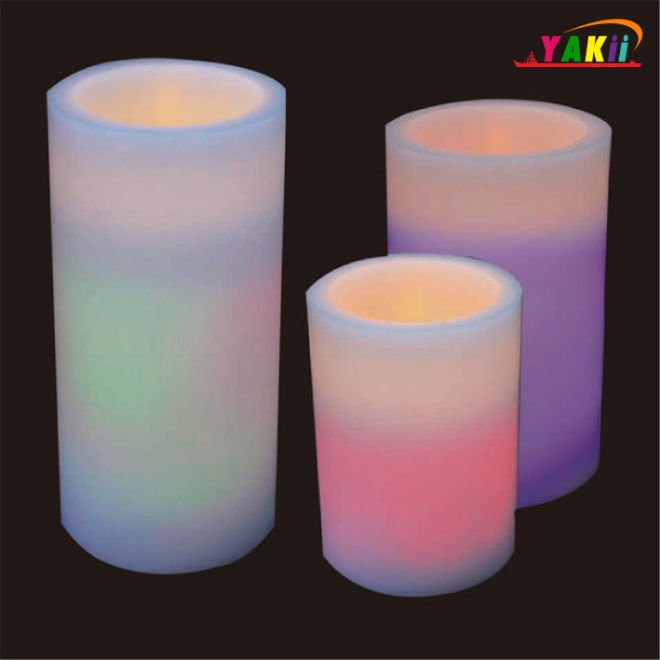 2Tone LED Wax Candle With Remote Control CA8093
