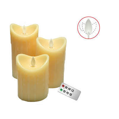 LED Dancing Wick Drip Wax Candle CA9127R