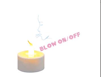 LED Blow On/Off Wax Tea Light Candle CA022