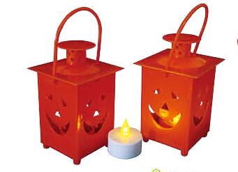 Halloween Mini Plastic Lantern With Flckering Candle LP031