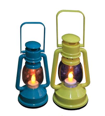 Mini Plastic Lantern With Flckering Candle LP032
