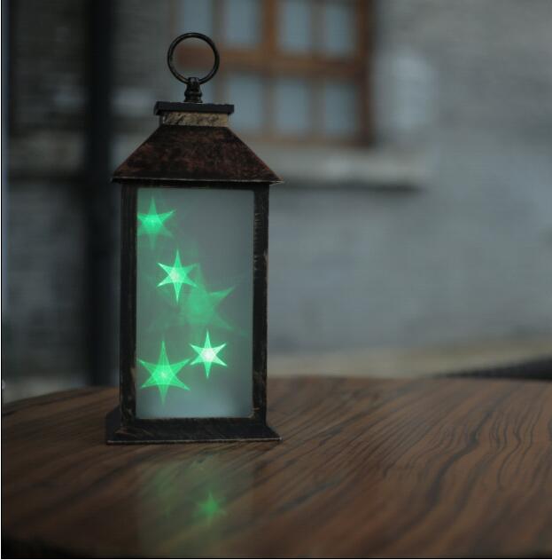 Plastic Flickering LED Candle Lantern With Star LP056STR